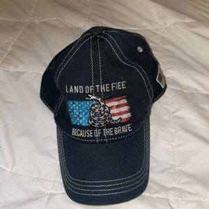 Patriotic Black Cap with Flag Design Don’t Tread on Me, Veteran